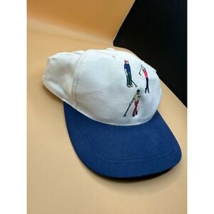 Pivot Rules 1997 Stooges Golfing Snapback Cap Hat White Blue Adjustable Outdoor